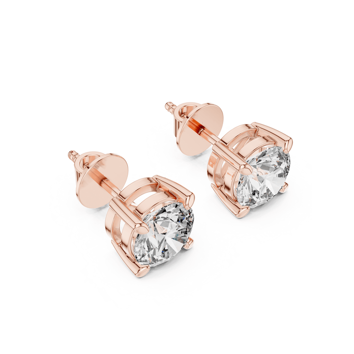 Round Diamond Stud Earrings - E1151 in Earrings by 18 KARATS INC.