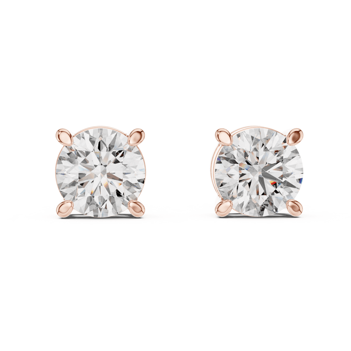 Round Diamond Stud Earrings - E1151 in Earrings by 18 KARATS INC.
