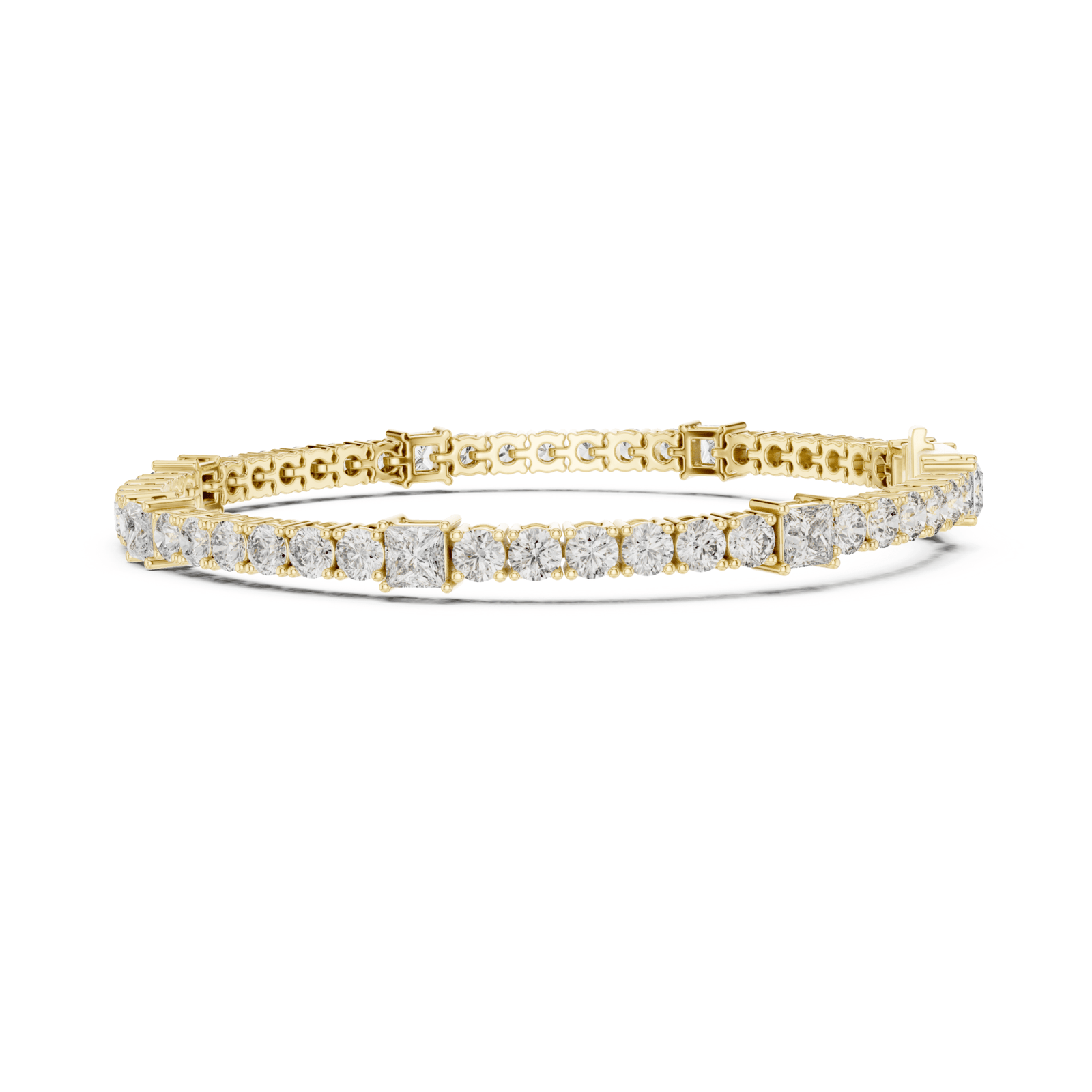 Round & Princess 6.6 ctw Lab Diamond Tennis Bracelet - BC118 in Bracelet by 18 KARATS INC.