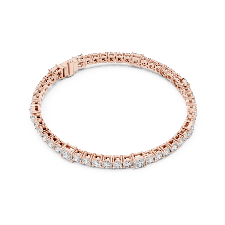 Round & Princess 6.6 ctw Lab Diamond Tennis Bracelet - BC118 in Bracelet by 18 KARATS INC.