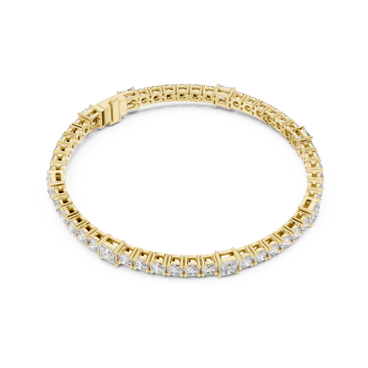 Round & Princess 6.6 ctw Lab Diamond Tennis Bracelet - BC118 in Bracelet by 18 KARATS INC.