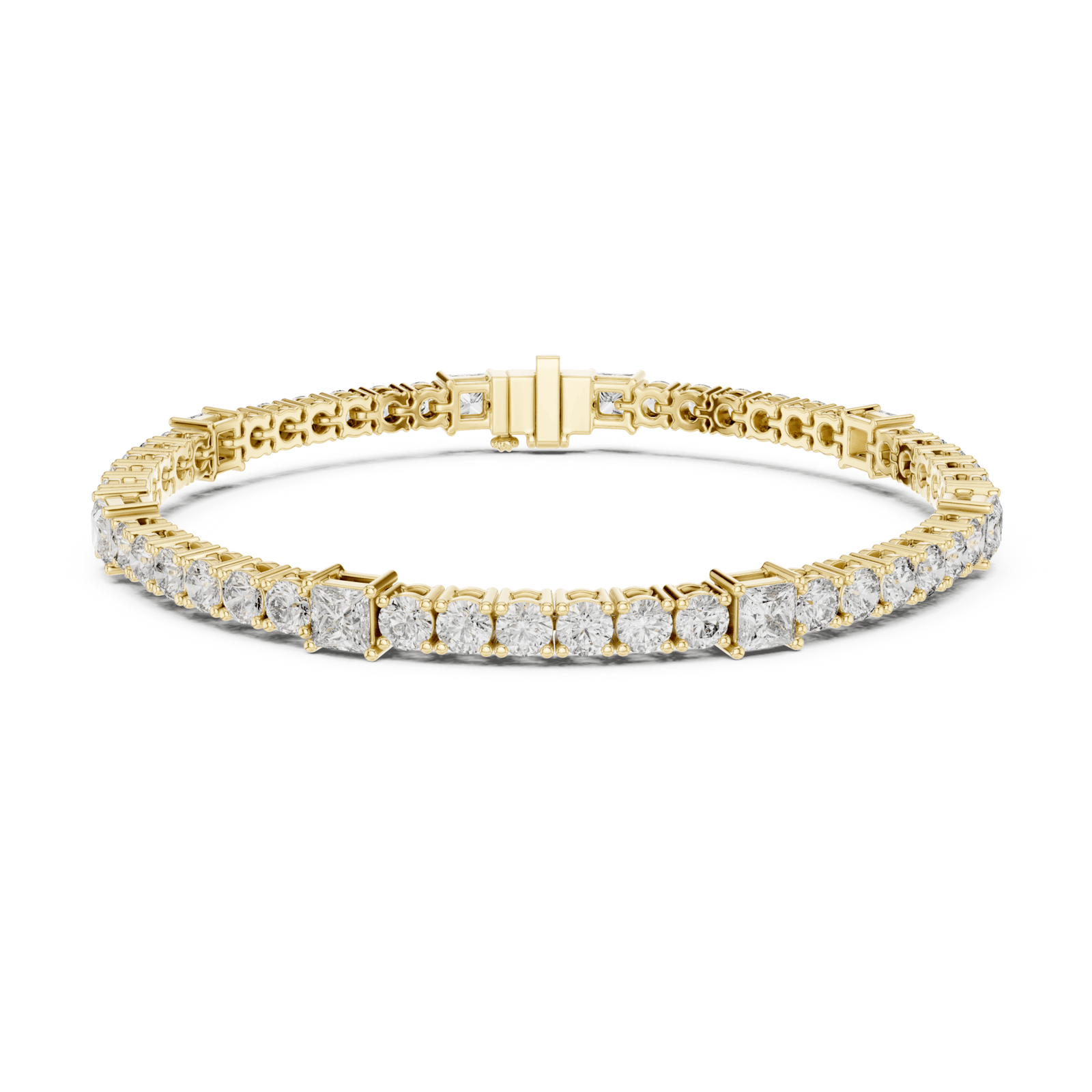 Round & Princess 6.6 ctw Lab Diamond Tennis Bracelet - BC118 in Bracelet by 18 KARATS INC.