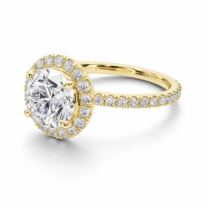 Royal Halo Round Diamond Engagement Ring in Ring by 18 KARATS INC.