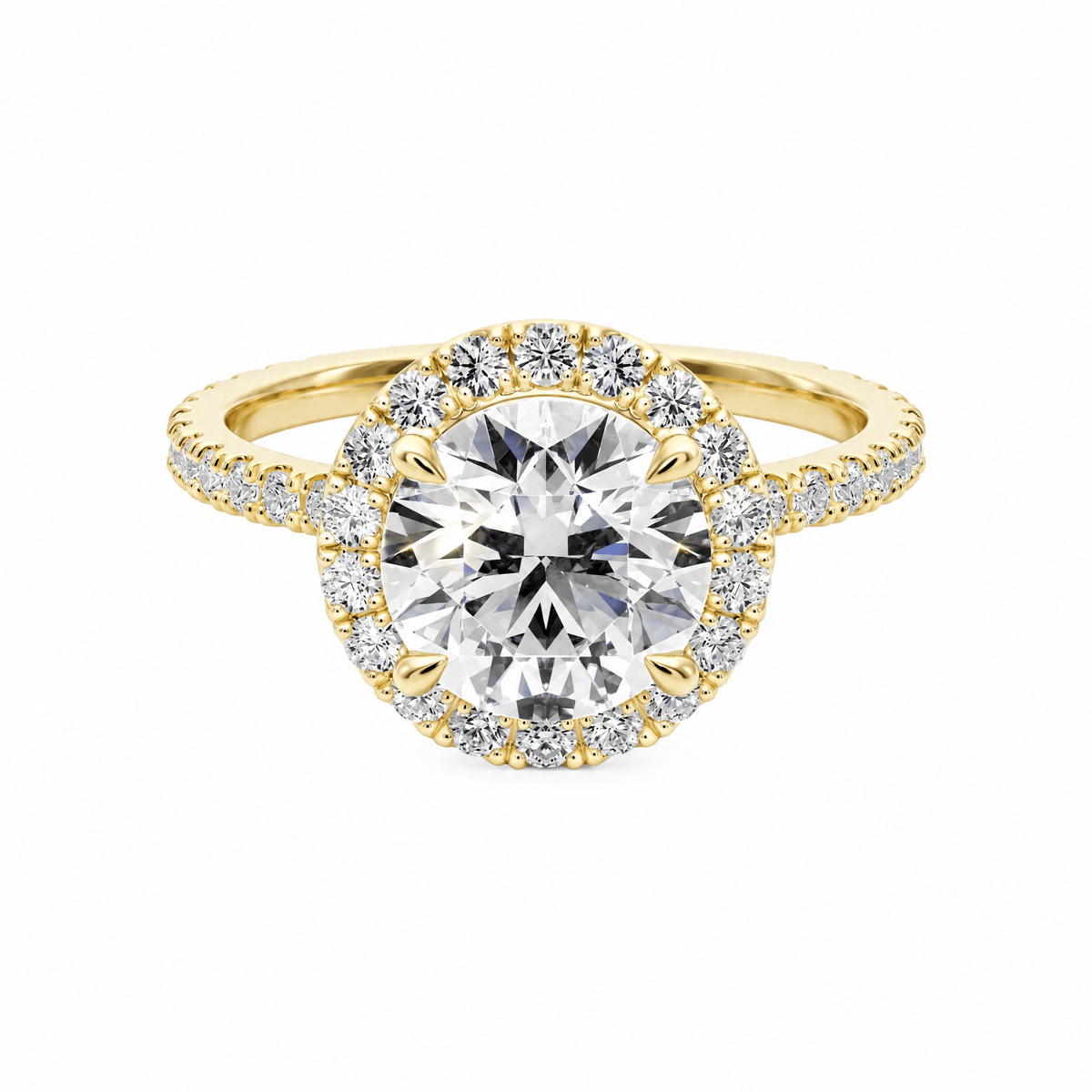 Royal Halo Round Diamond Engagement Ring in Ring by 18 KARATS INC.