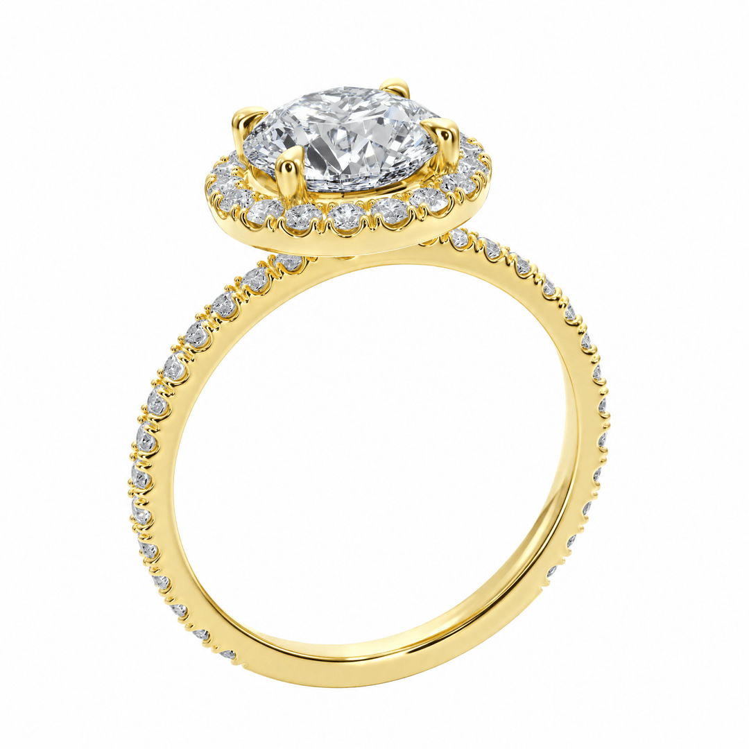 Royal Halo Round Diamond Engagement Ring in Ring by 18 KARATS INC.