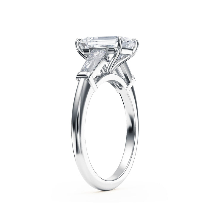 Royale Emerald Three - Stone Engagement Ring - R1088 in Ring by 18 KARATS INC.