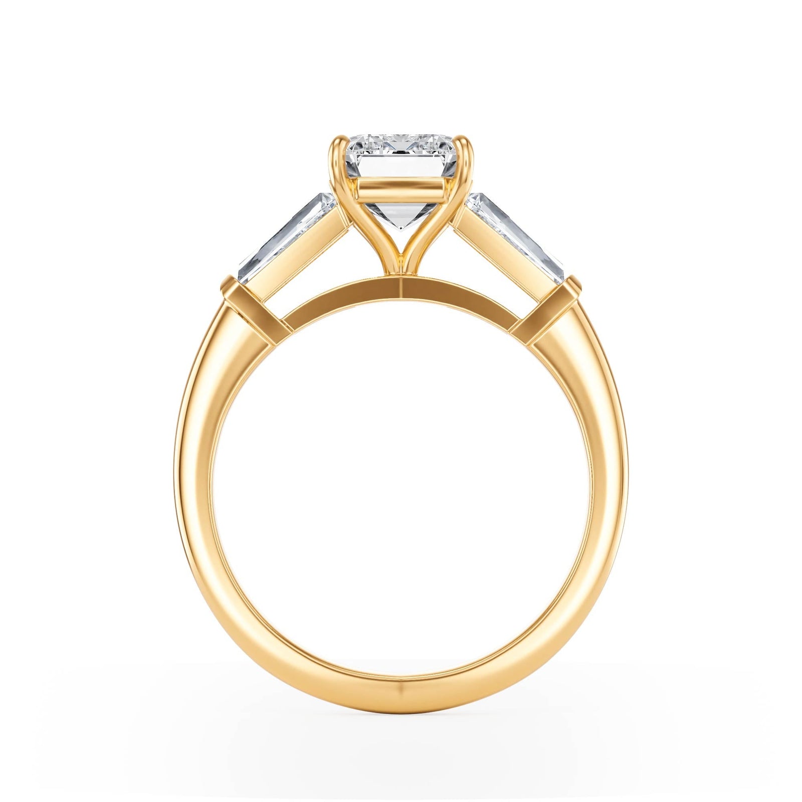 Royale Emerald Three - Stone Engagement Ring - R1088 in Ring by 18 KARATS INC.