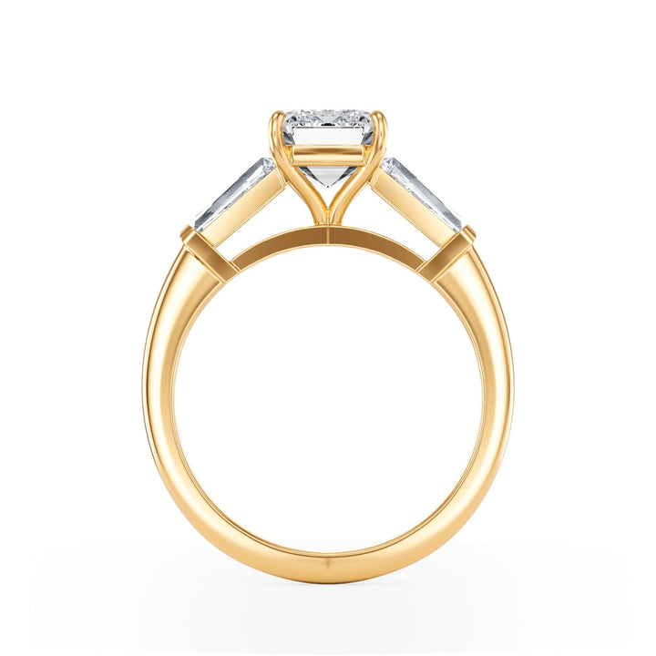 Royale Emerald Three - Stone Engagement Ring - R1088 in Ring by 18 KARATS INC.
