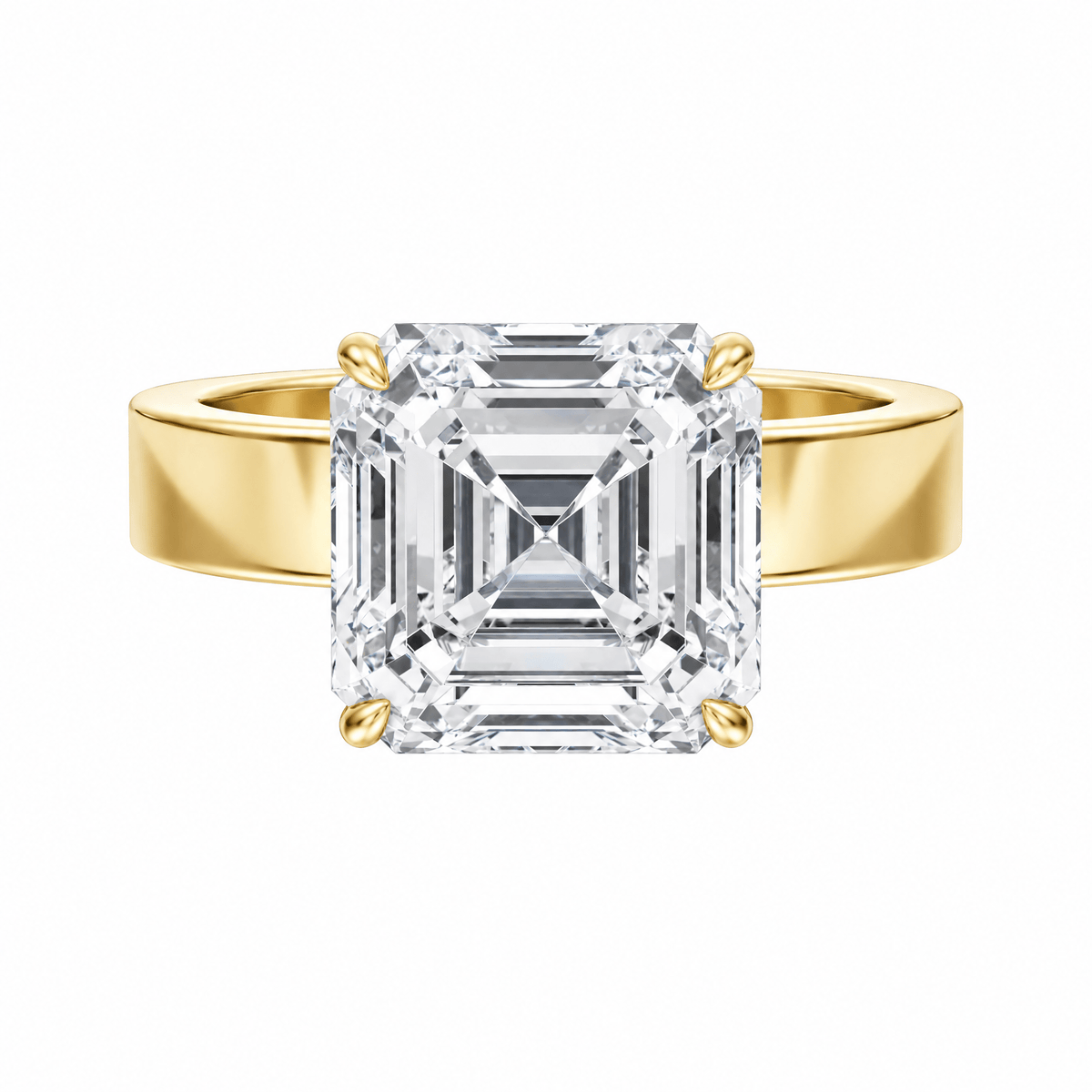 Serene Asscher Diamond Engagement Ring in Ring by 18 KARATS INC.