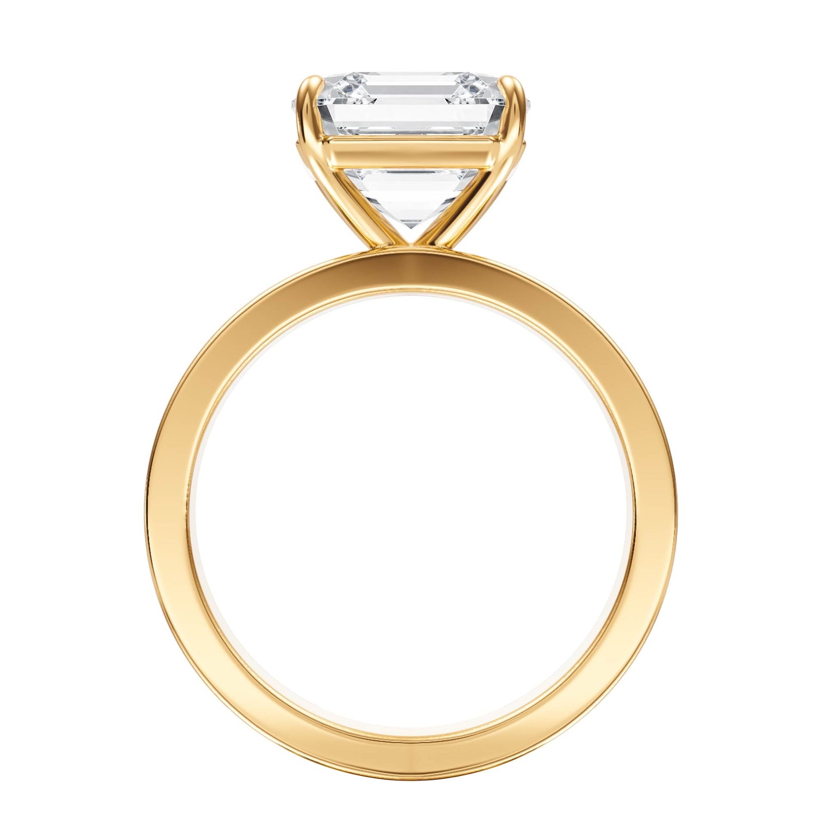 Serene Asscher Diamond Engagement Ring - R1056 in Ring by 18 KARATS INC.