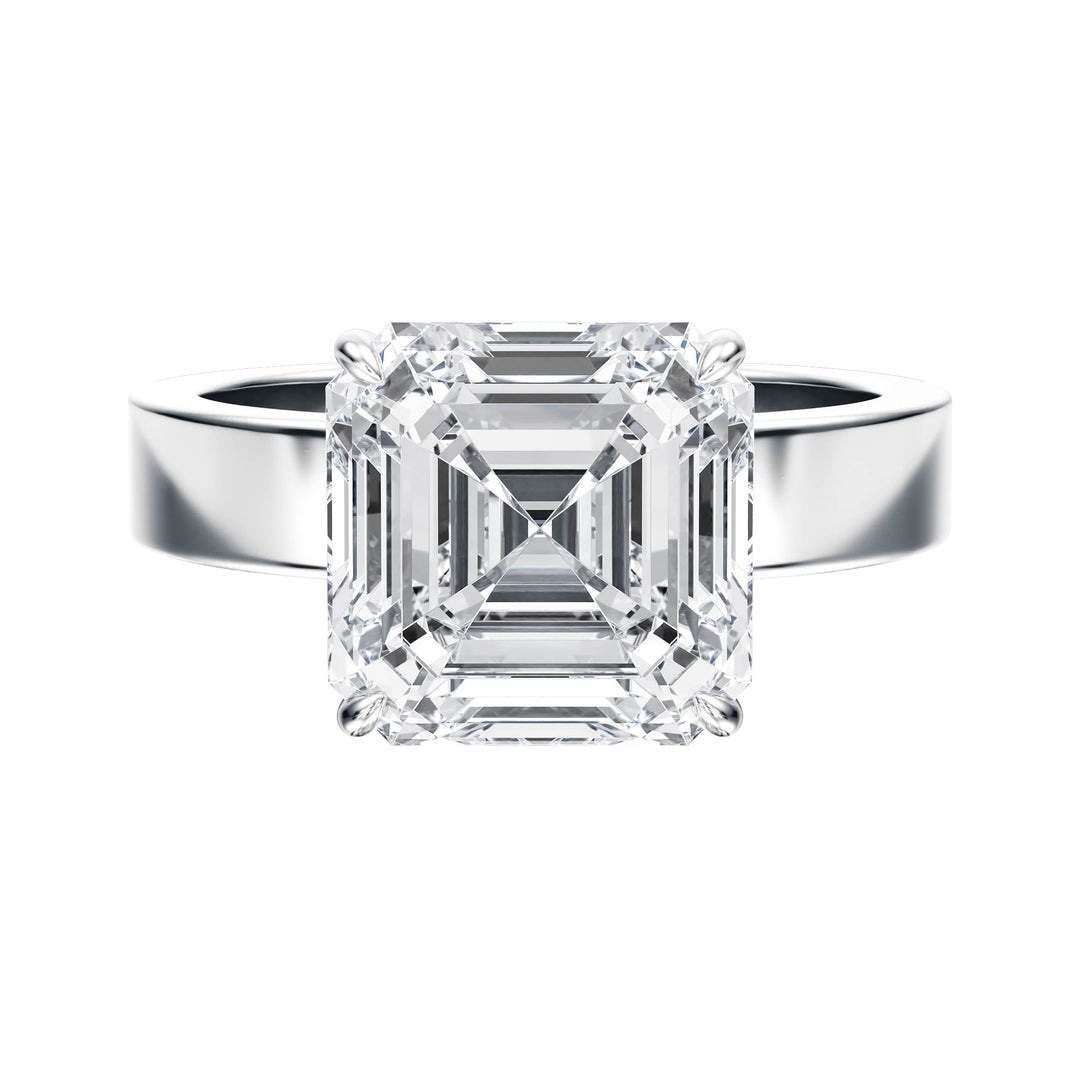 Serene Asscher Diamond Engagement Ring - R1056 in Ring by 18 KARATS INC.