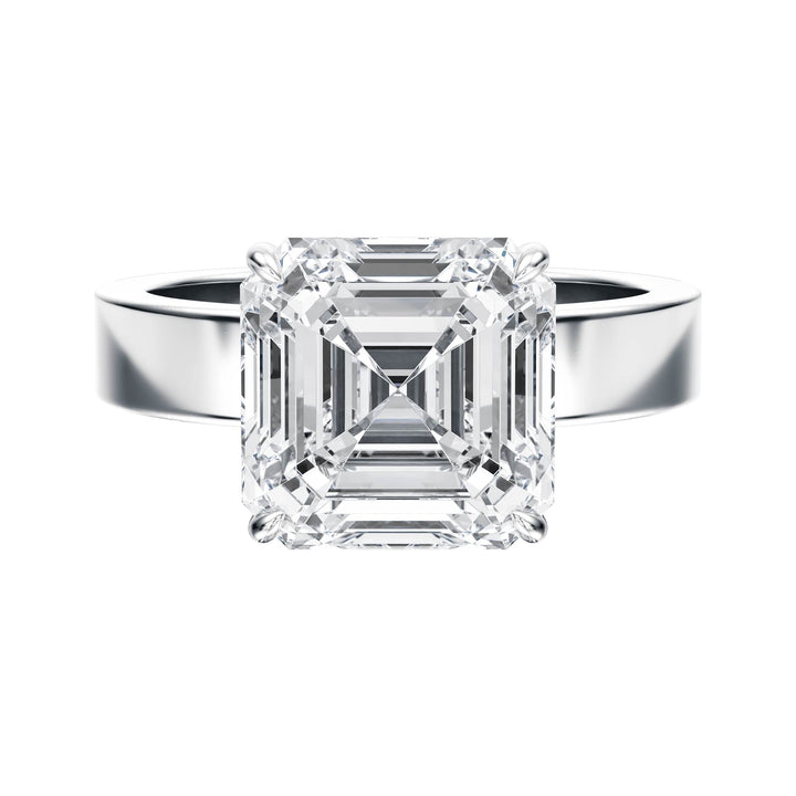Serene Asscher Diamond Engagement Ring - R1056 in Ring by 18 KARATS INC.
