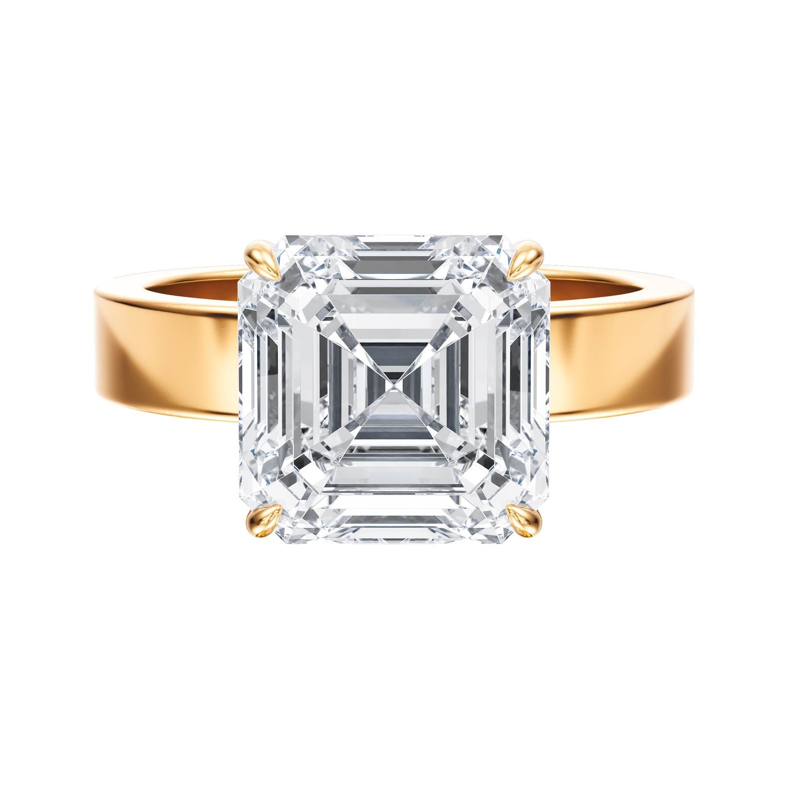 Serene Asscher Diamond Engagement Ring - R1056 in Ring by 18 KARATS INC.