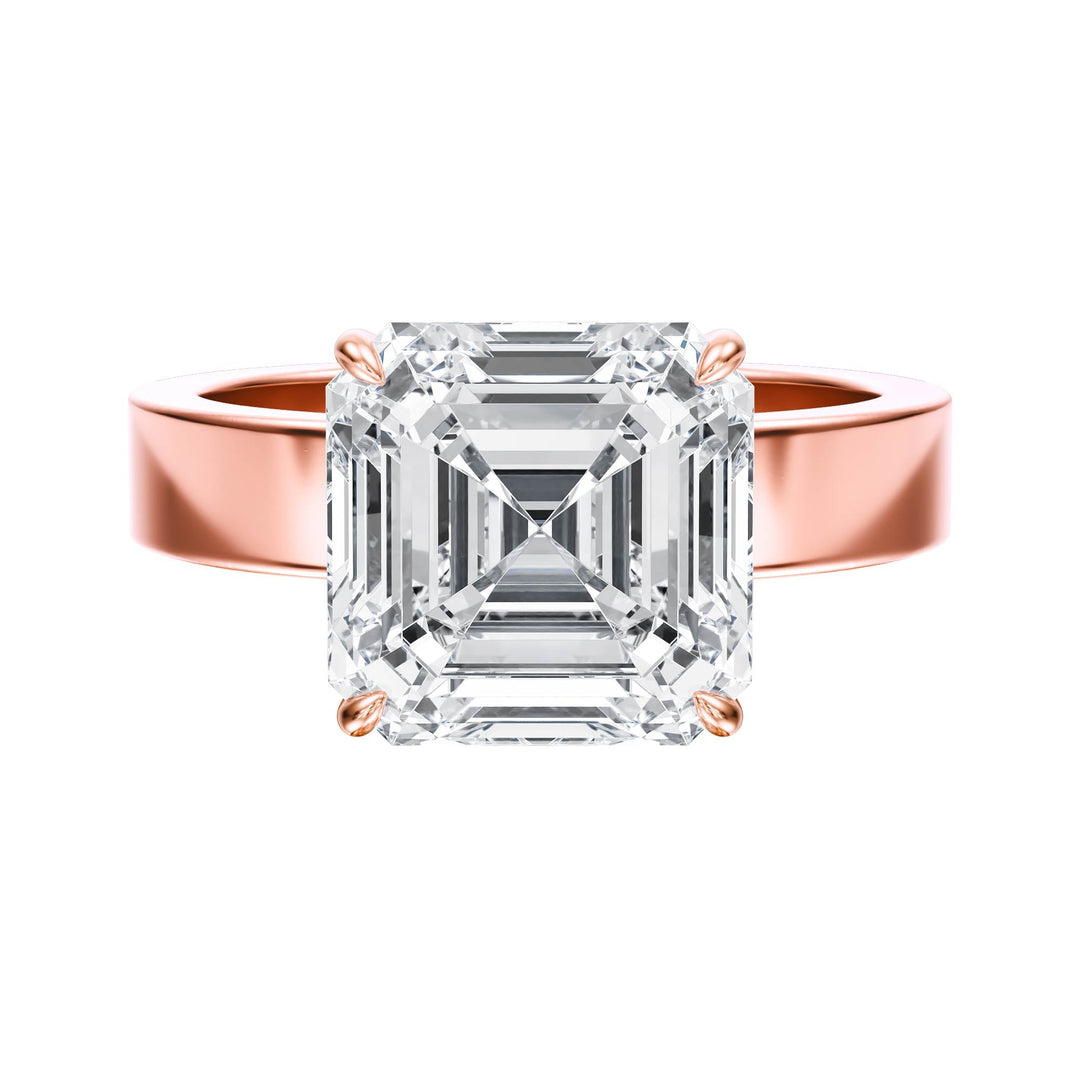 Serene Asscher Diamond Engagement Ring - R1056 in Ring by 18 KARATS INC.