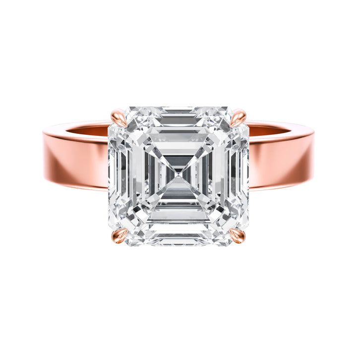 Serene Asscher Diamond Engagement Ring - R1056 in Ring by 18 KARATS INC.