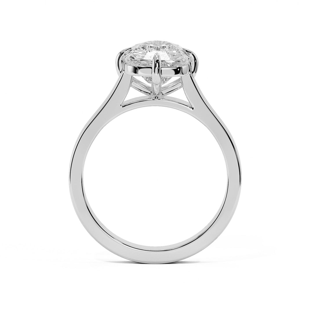 Serene Cathedral Compass Prongs Elongated Cushion Diamond Engagement Ring in Ring by 18 KARATS INC.