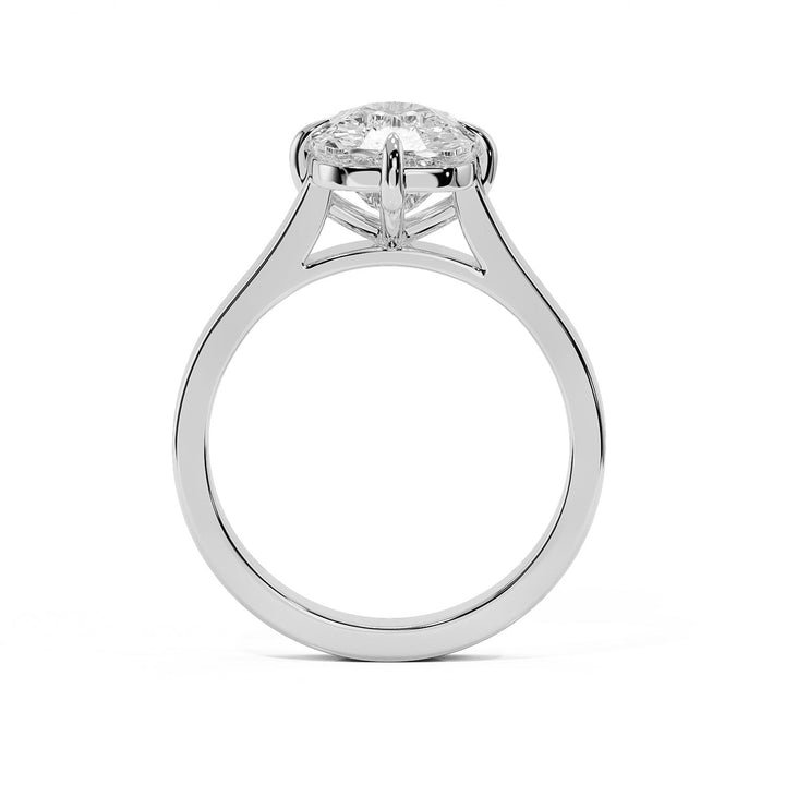 Serene Cathedral Compass Prongs Elongated Cushion Diamond Engagement Ring in Ring by 18 KARATS INC.