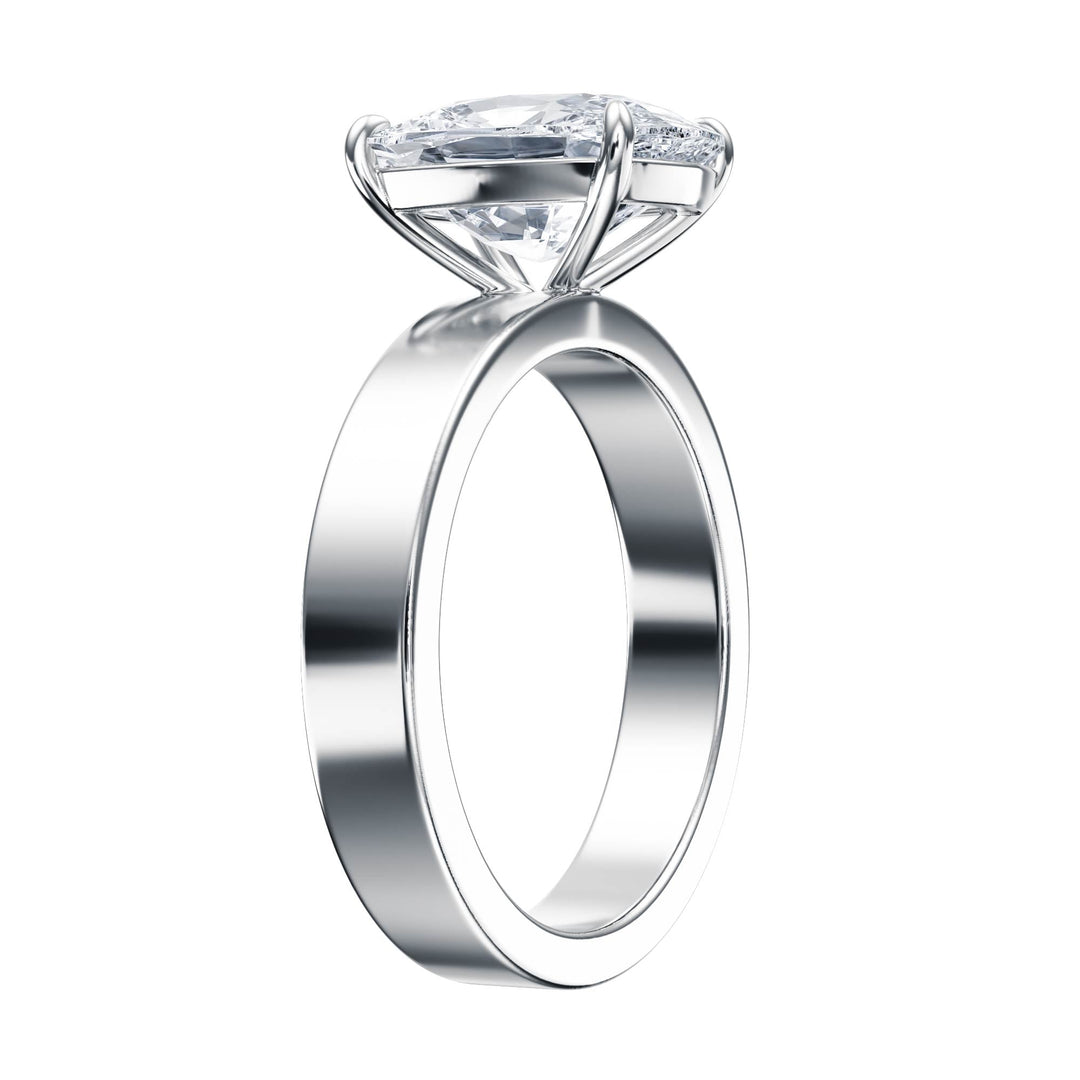 Serene Elongated Cushion Diamond Engagement Ring - R1058 in Ring by 18 KARATS INC.