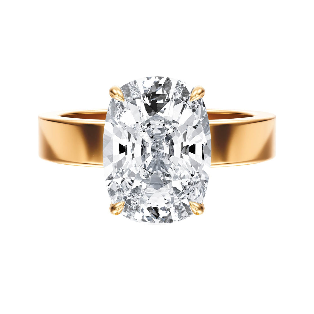 Serene Elongated Cushion Diamond Engagement Ring - R1058 in Ring by 18 KARATS INC.