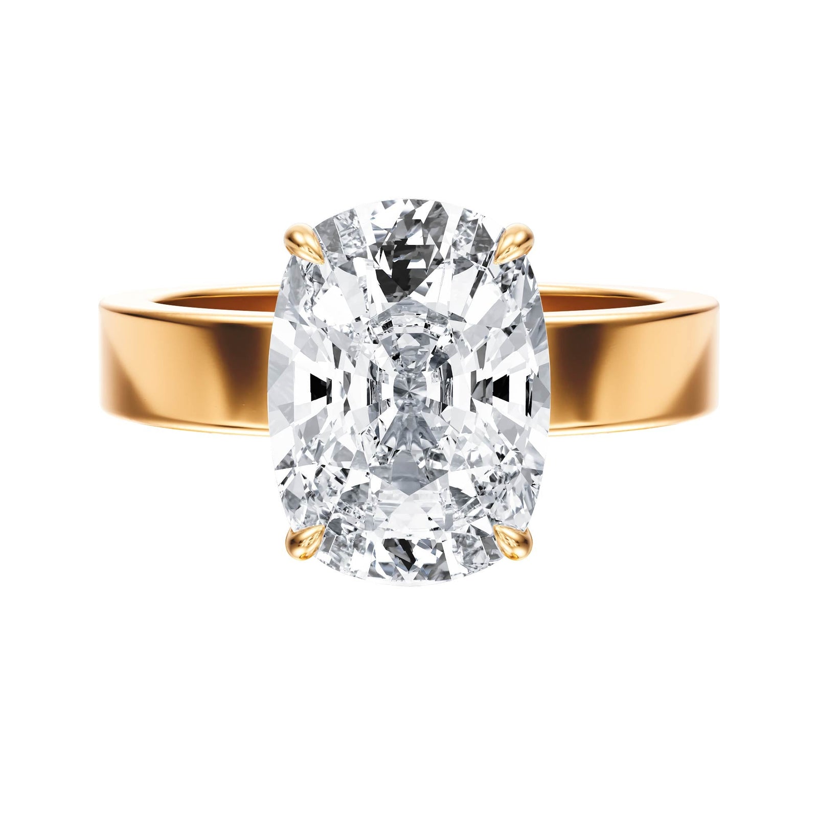 Serene Elongated Cushion Diamond Engagement Ring - R1058 in Ring by 18 KARATS INC.
