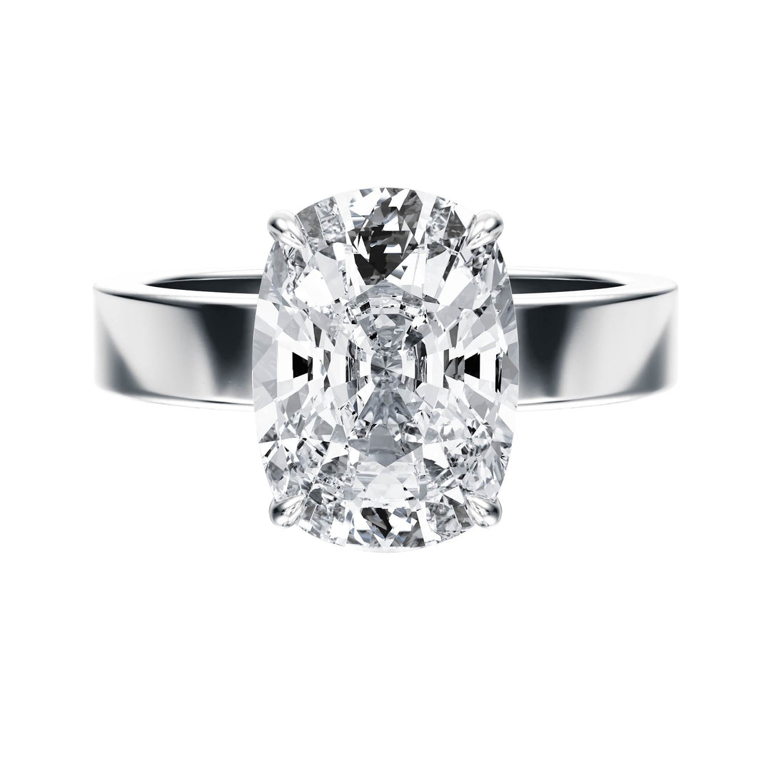 Serene Elongated Cushion Diamond Engagement Ring - R1058 in Ring by 18 KARATS INC.