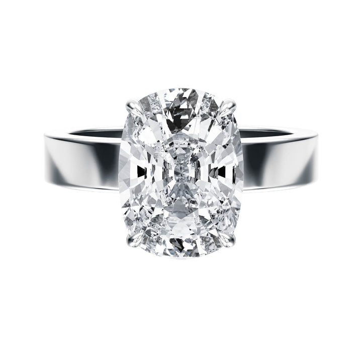 Serene Elongated Cushion Diamond Engagement Ring - R1058 in Ring by 18 KARATS INC.