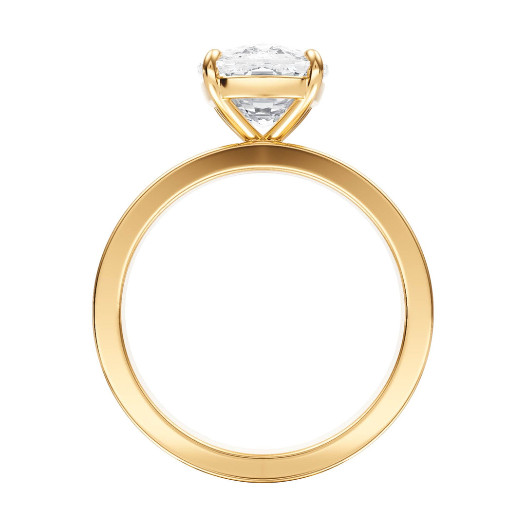 Serene Elongated Cushion Diamond Engagement Ring - R1058 in Ring by 18 KARATS INC.