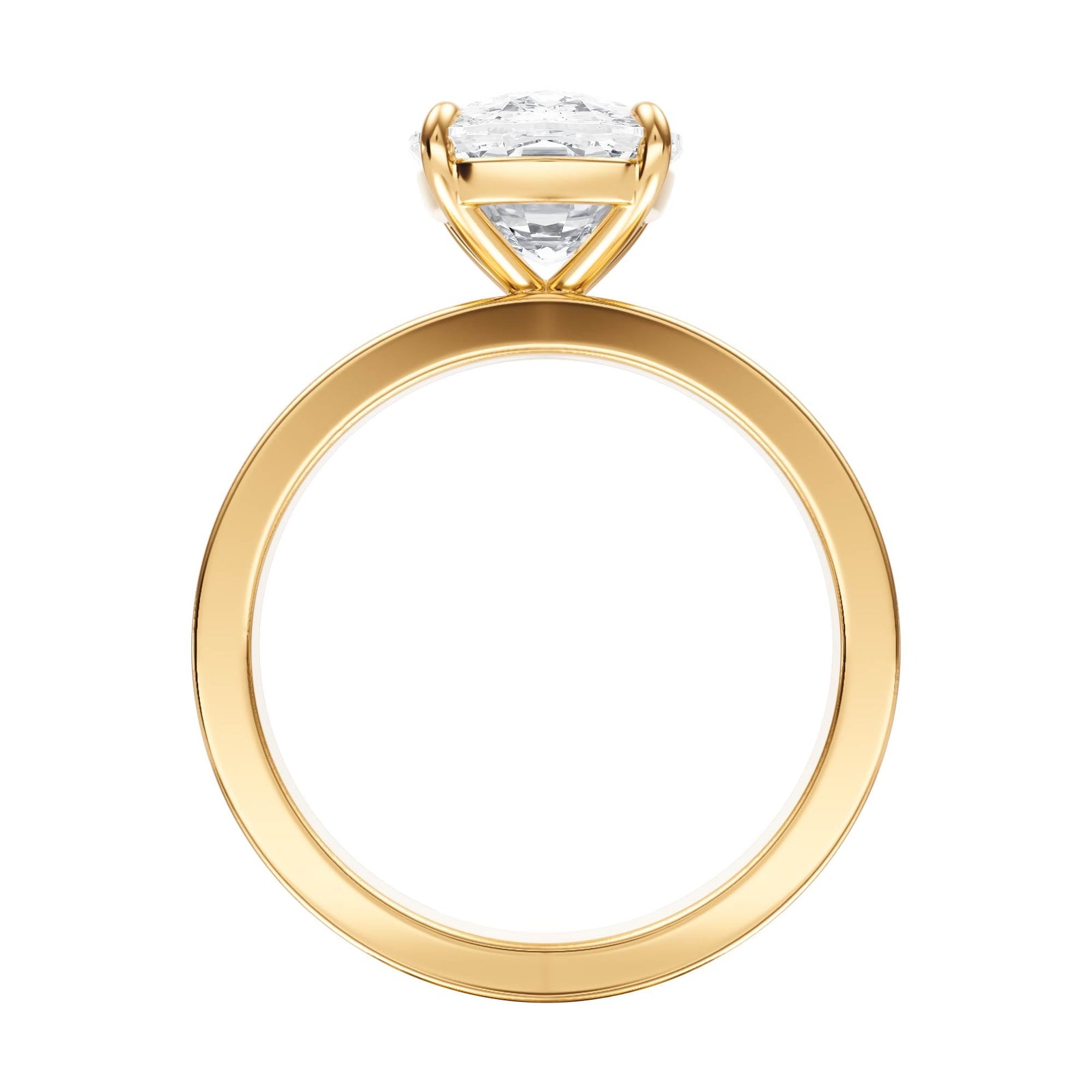 Serene Elongated Cushion Diamond Engagement Ring - R1058 in Ring by 18 KARATS INC.