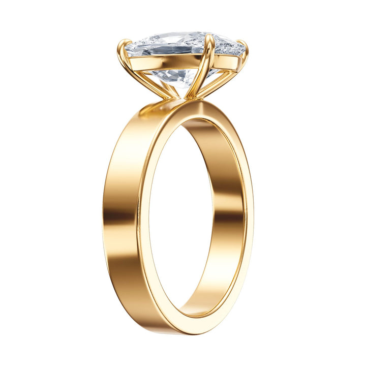 Serene Elongated Cushion Diamond Engagement Ring - R1058 in Ring by 18 KARATS INC.