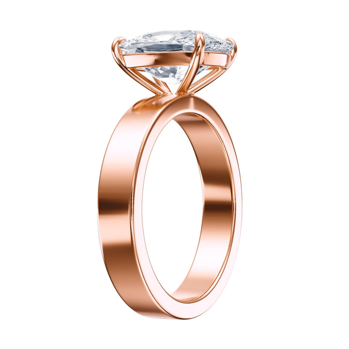 Serene Elongated Cushion Diamond Engagement Ring - R1058 in Ring by 18 KARATS INC.