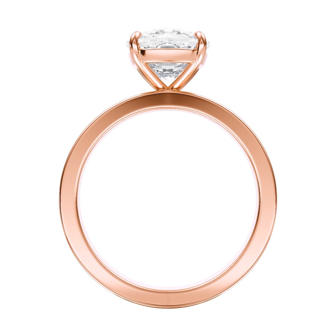 Serene Elongated Cushion Diamond Engagement Ring - R1058 in Ring by 18 KARATS INC.