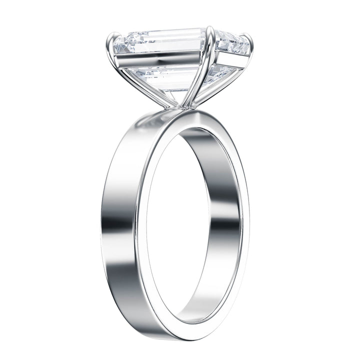 Serene Emerald Diamond Engagement Ring - R1059 in Ring by 18 KARATS INC.