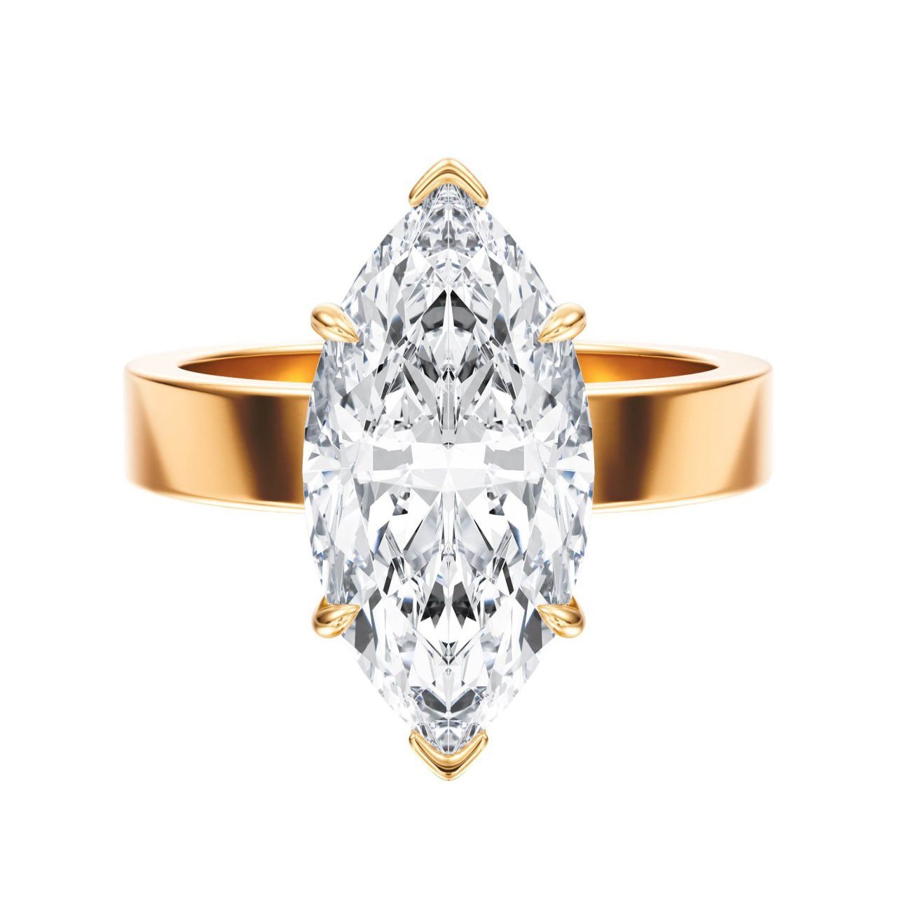 Serene Marquise Diamond Engagement Ring - R1060 in Ring by 18 KARATS INC.