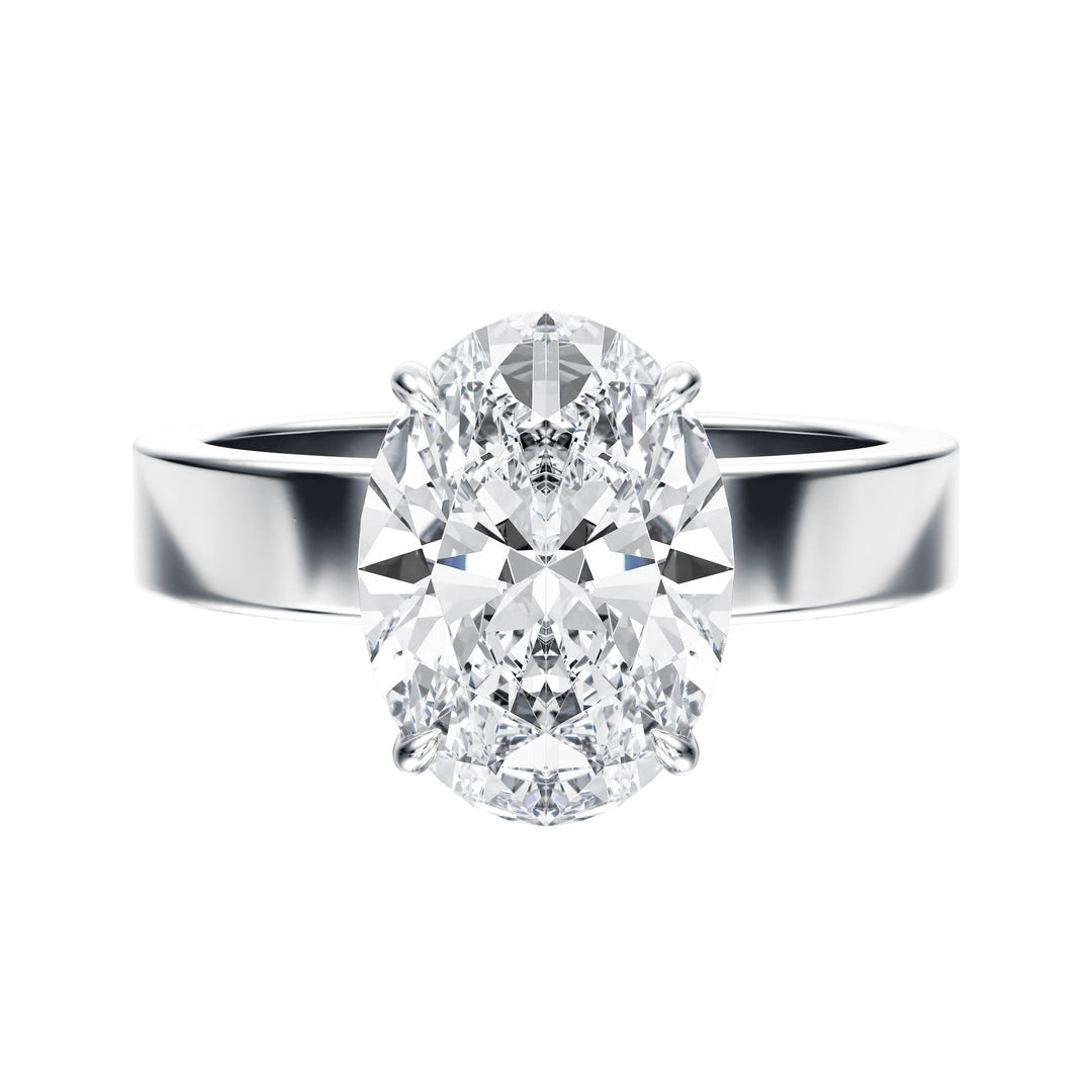 Serene Oval Diamond Engagement Ring - R1058 in Ring by 18 KARATS INC.