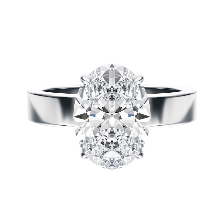 Serene Oval Diamond Engagement Ring - R1058 in Ring by 18 KARATS INC.
