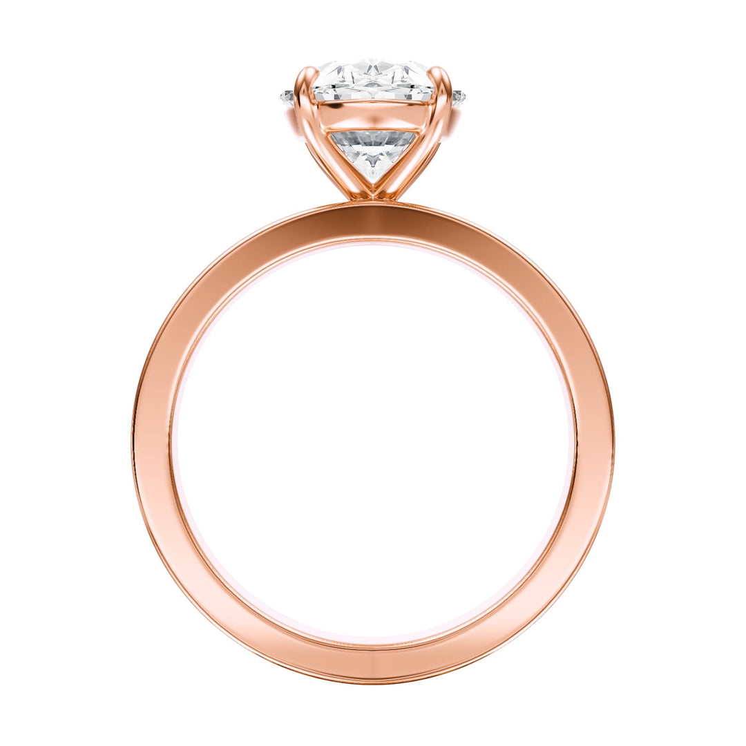 Serene Oval Diamond Engagement Ring - R1058 in Ring by 18 KARATS INC.