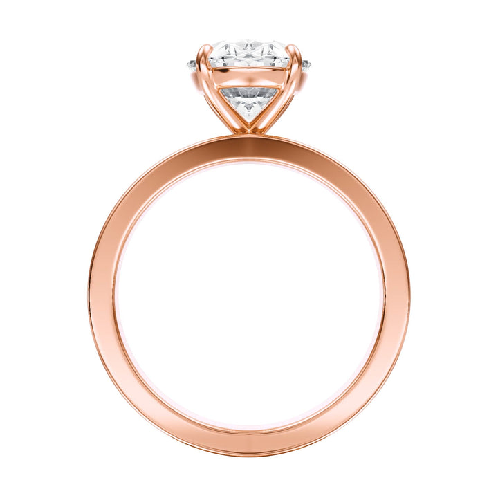 Serene Oval Diamond Engagement Ring - R1058 in Ring by 18 KARATS INC.