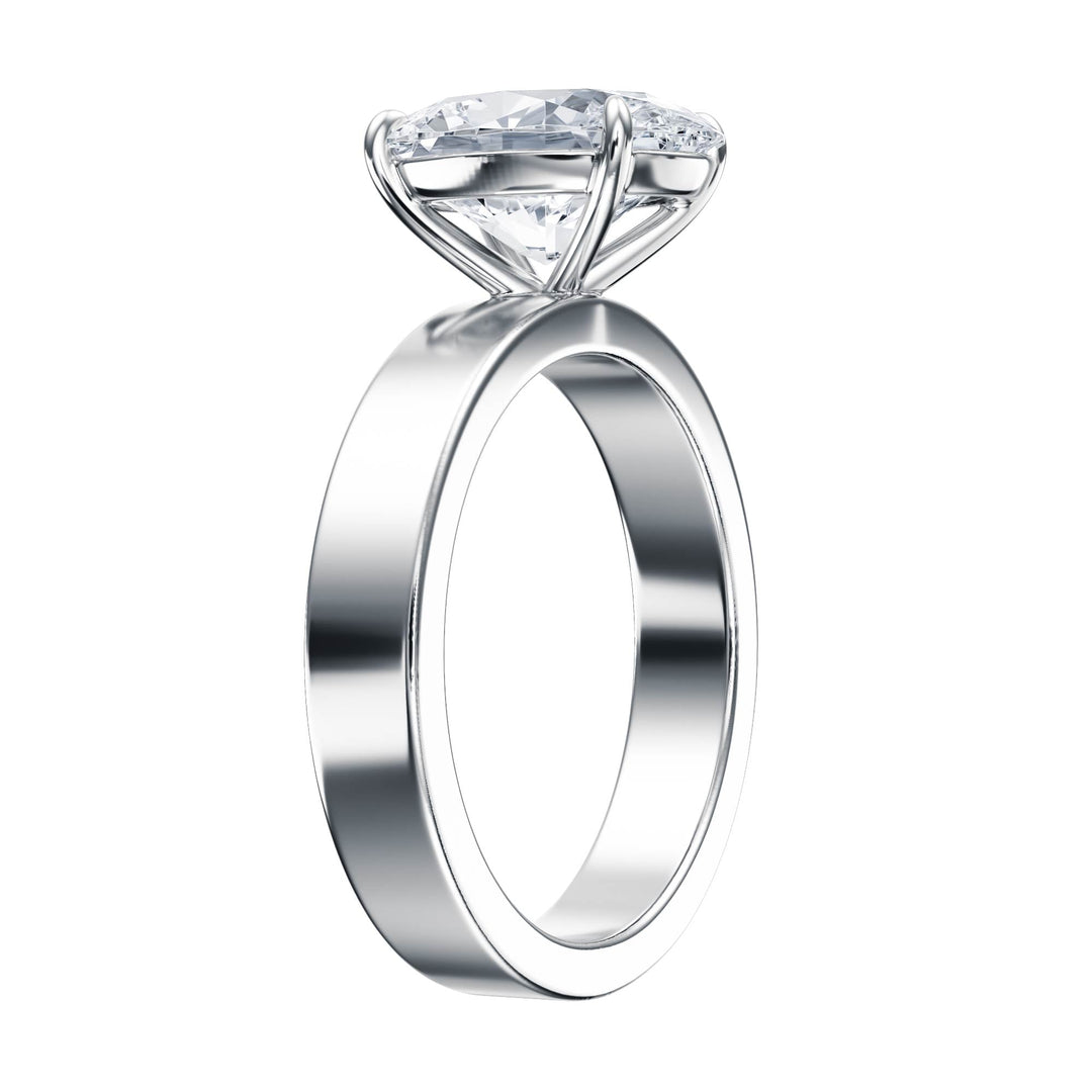 Serene Oval Diamond Engagement Ring - R1058 in Ring by 18 KARATS INC.