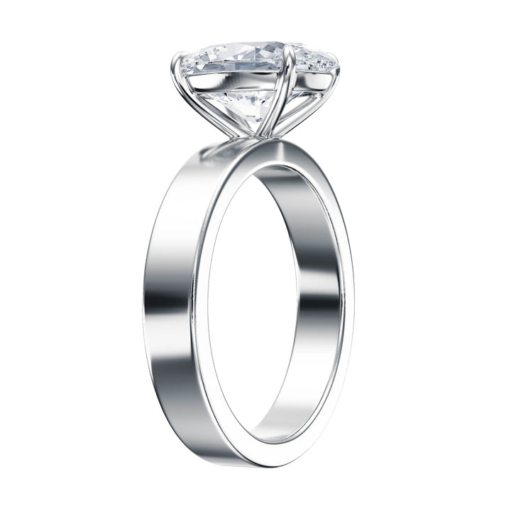 Serene Oval Diamond Engagement Ring - R1058 in Ring by 18 KARATS INC.
