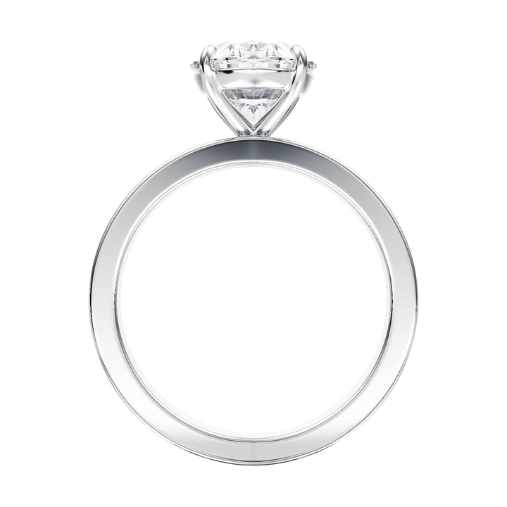 Serene Oval Diamond Engagement Ring - R1058 in Ring by 18 KARATS INC.