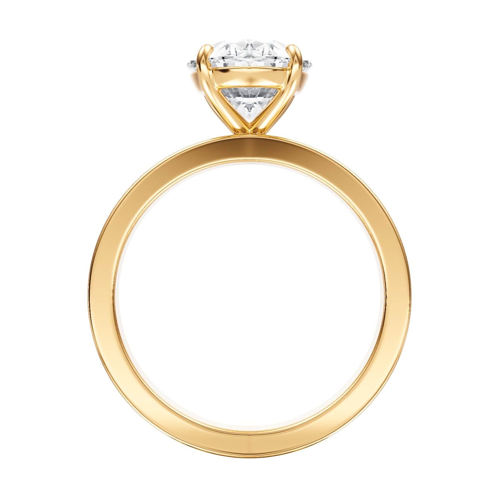 Serene Oval Diamond Engagement Ring - R1058 in Ring by 18 KARATS INC.
