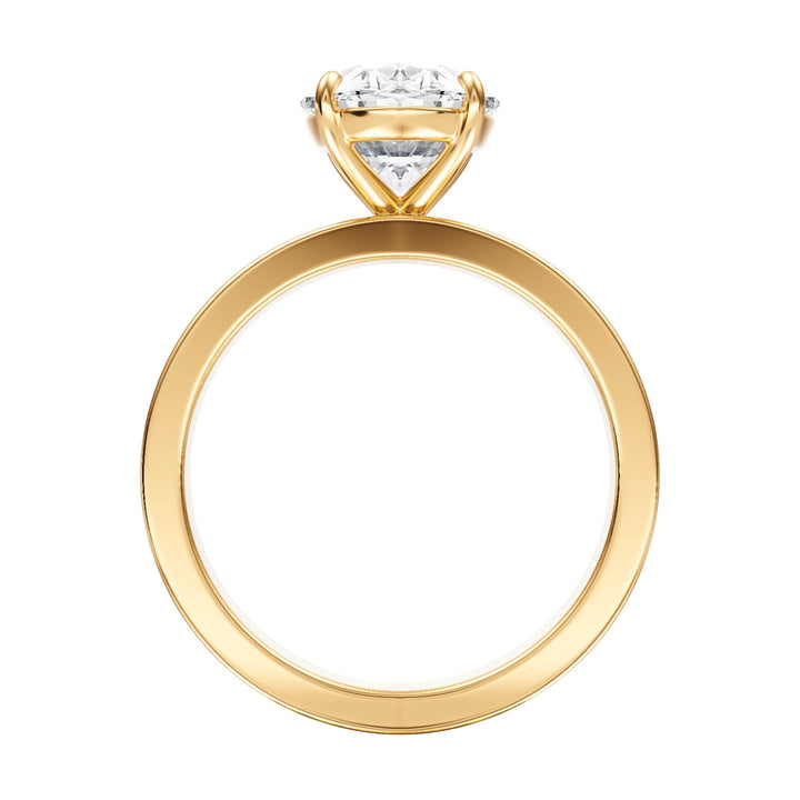 Serene Oval Diamond Engagement Ring - R1058 in Ring by 18 KARATS INC.