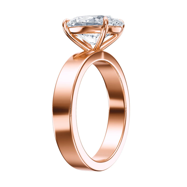 Serene Oval Diamond Engagement Ring - R1058 in Ring by 18 KARATS INC.