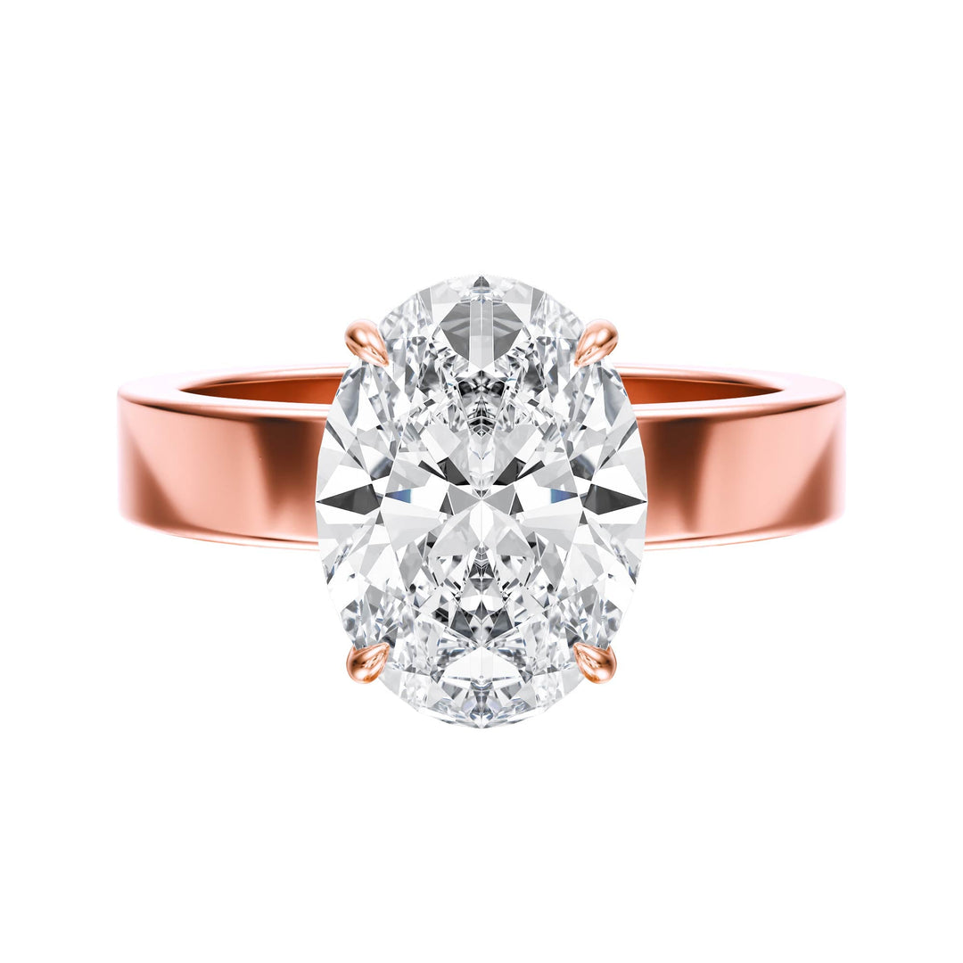 Serene Oval Diamond Engagement Ring - R1058 in Ring by 18 KARATS INC.