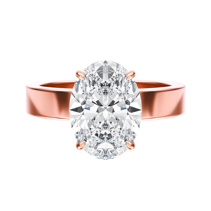 Serene Oval Diamond Engagement Ring - R1058 in Ring by 18 KARATS INC.