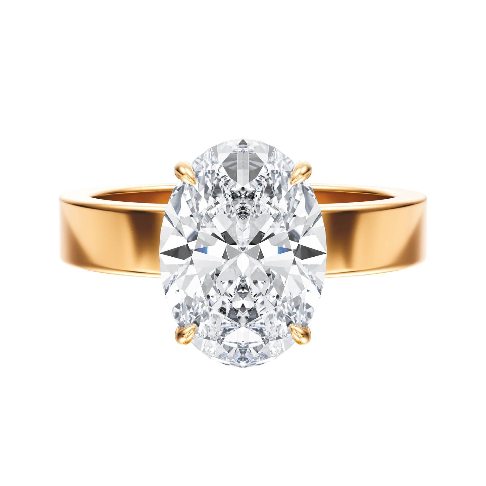 Serene Oval Diamond Engagement Ring - R1058 in Ring by 18 KARATS INC.
