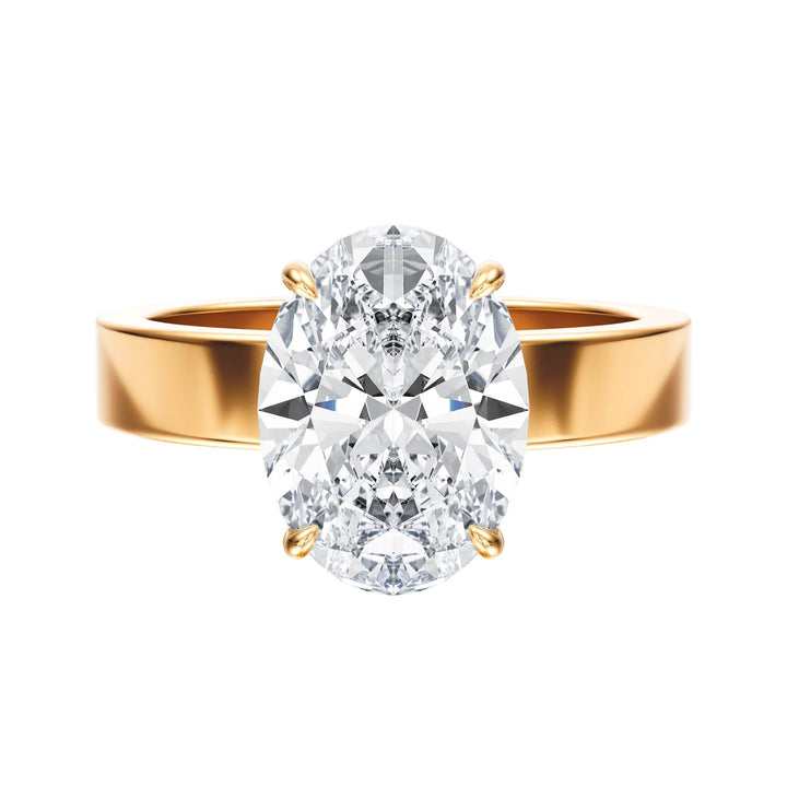 Serene Oval Diamond Engagement Ring - R1058 in Ring by 18 KARATS INC.