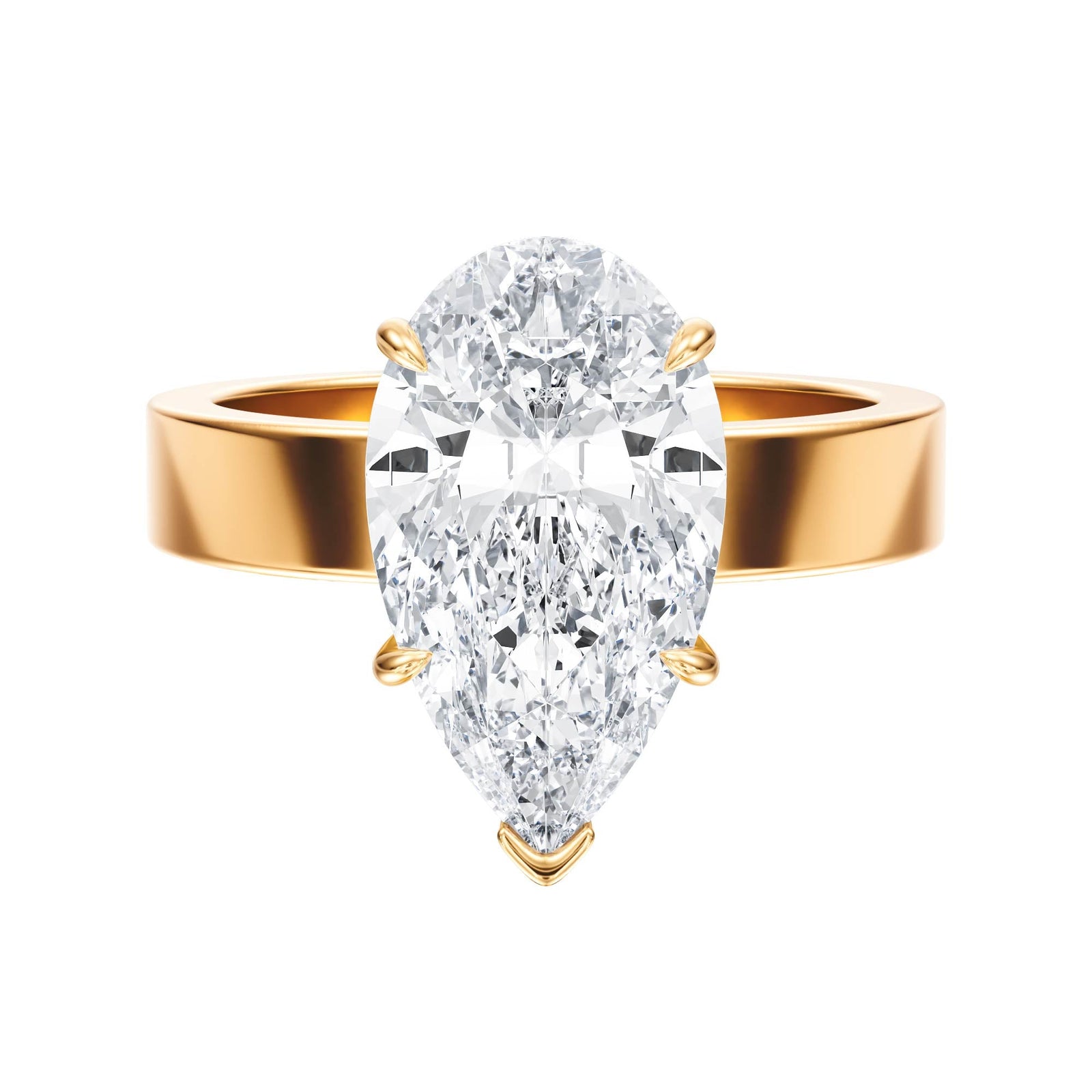 Serene Pear Diamond Engagement Ring - R1060 in Ring by 18 KARATS INC.