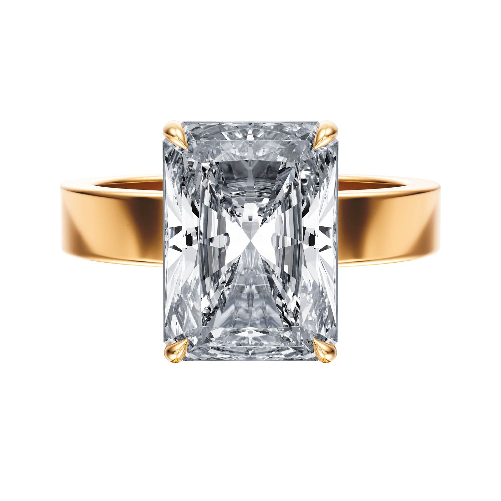 Serene Radiant Diamond Engagement Ring - R1059 in Ring by 18 KARATS INC.