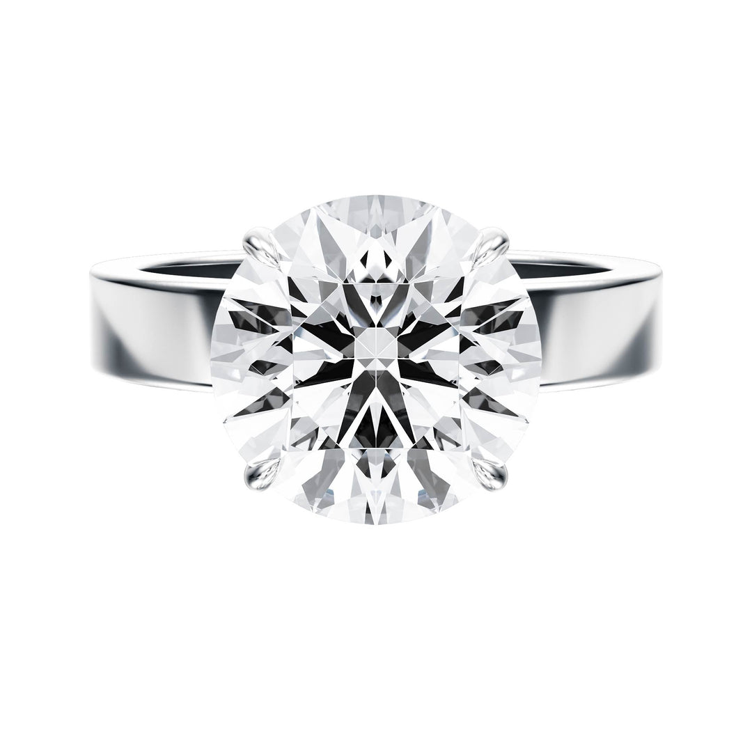 Serene Round Diamond Engagement Ring - R1057 in Ring by 18 KARATS INC.
